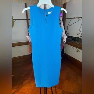 Blue Calvin Klein midi dress. Fitted size 2.